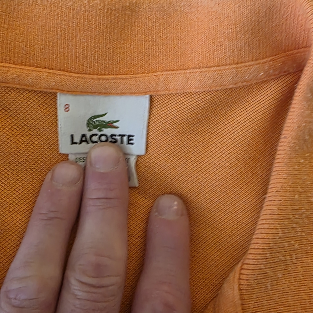 Lacoste Orange Polo Shirt